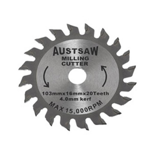 Austsaw 103mm (4”) 4mm Milling Cutter Blade 20 Teeth