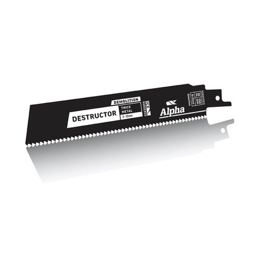 Alpha 150mm 10tpi Destructor Demolition Metal Reciprocating Saw Blade 5pk