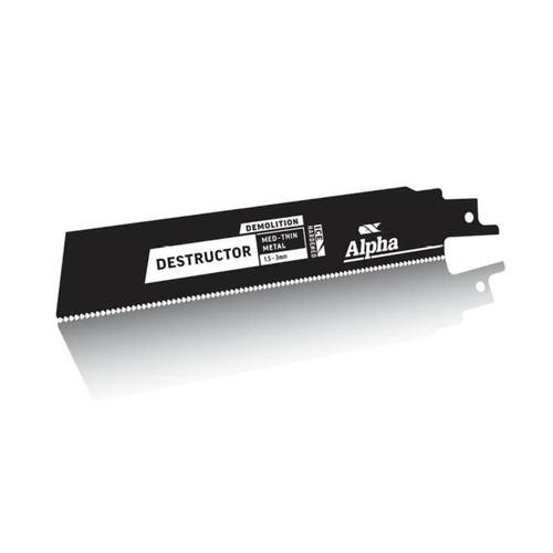 Alpha 150mm 18tpi Destructor Demolition Metal Reciprocating Saw Blade 5pk