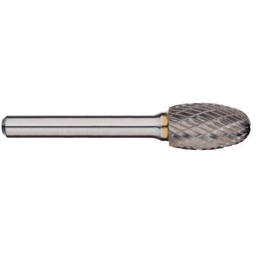 Alpha 1/4x3/8 Oval Shape Carbide Burr 1/4 Shank
