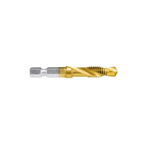Alpha M8 x 1.25P Combination Drill & Tap HSS TiN Coated Carded