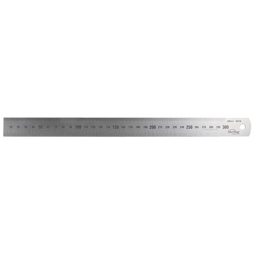 Sterling 300mm/12 Matt Stainless Steel Ruler Metric & Imperial