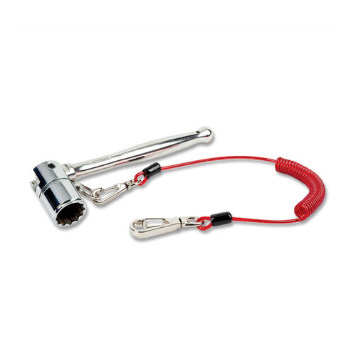 GRIPPS Stainless Steel Scaffold Key 1/2 With Coil Tether Single-Action 1 kg Max Load