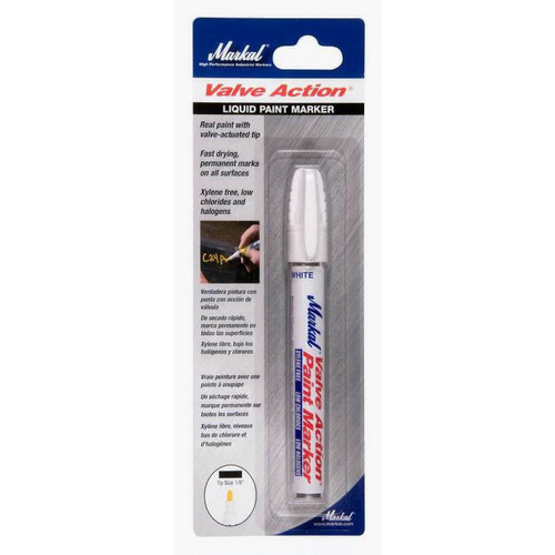 Markal Valve Action White Paint Marker
