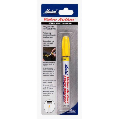 Markal Valve Action Yellow Paint Marker