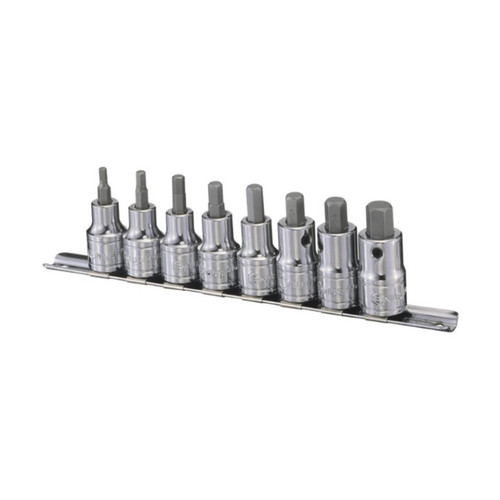 Genius 1/2 Dr Metric Hex Bit Socket Set Metric 8pce