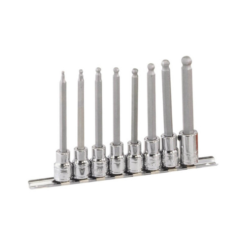 Genius 3/8 Dr Long Wobble Hex Bit Socket Set Imperial 8pce