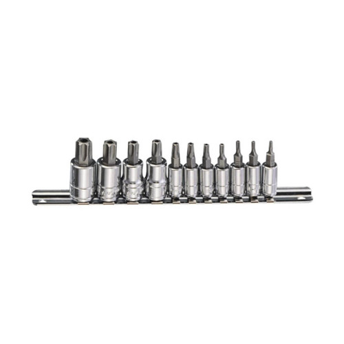 Genius 1/4 & 3/8 Dr Pentacle Bit Socket Set 11pce