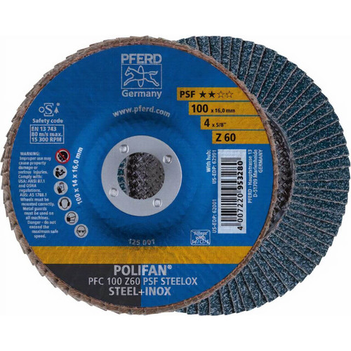 Pferd PFC 100mm 60g Zirc Flap Disc
