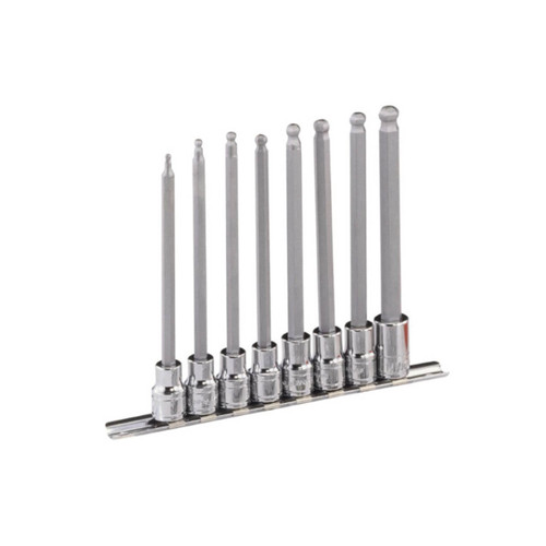 Genius 3/8 Dr Long Wobble Hex Bit Socket Set Metric 8pce