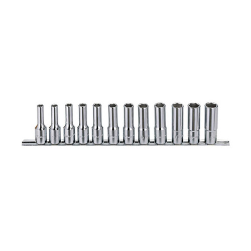 Genius 1/2 Dr 8-19mm C/V Deep Hand Socket Set Metric 12pce