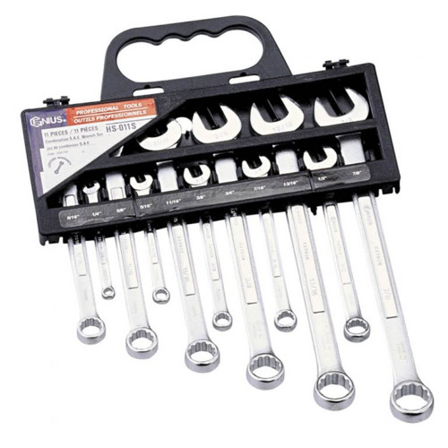 Genius 1/4-7/8 Combination ROE Spanner Set Imperial 11pce