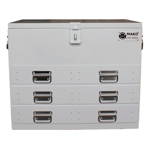 Mako Steel Truck Box 3 Drawer White 702x404x590mm