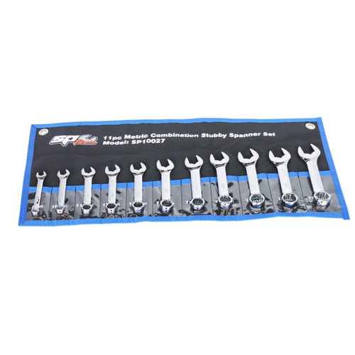 SP Tools 8-19mm Combination Stubby ROE Spanner Set Metric 11pce