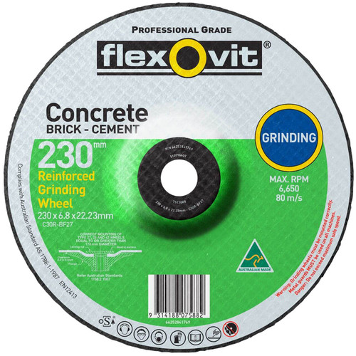 Flexovit C30R 230x6.8x22mm Masonry Grinding Disc 25/box