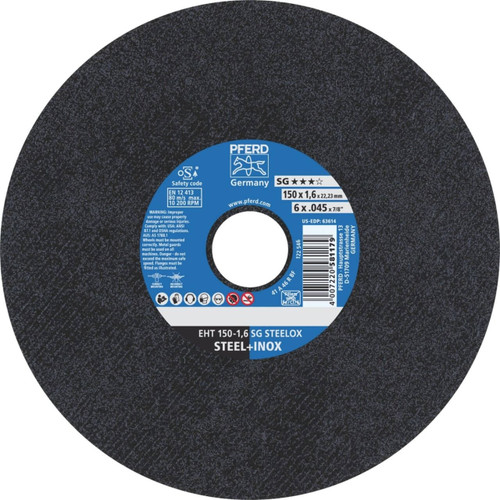 Pferd EHT A46R SG Steelox 150x1.6x22 U/Thin Cutting Disc