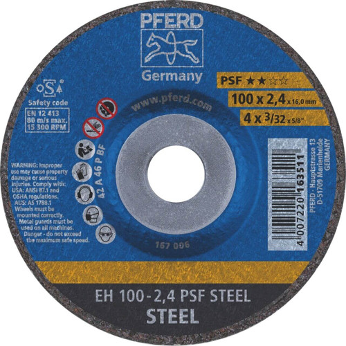 Pferd EH A46P PSF 100x2.4x16 DC Metal Cutting Disc