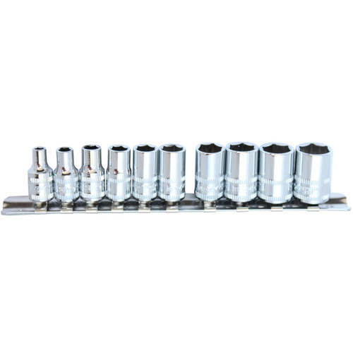 SP Tools 1/4 Dr 6pt Socket Rail Set Metric 10pce