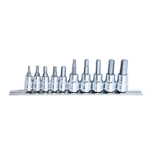 SP Tools 1/4 & 3/8 Dr Inhex Socket Rail Set Imperial 10pce