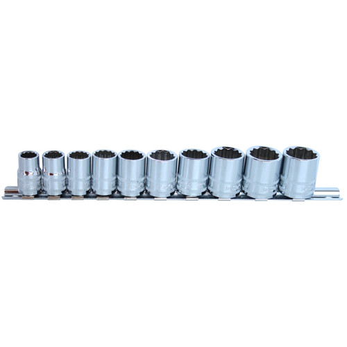 SP Tools 3/8 Dr 12pt Socket Rail Set Metric 10pce