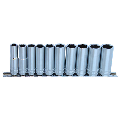 SP Tools 3/8 Dr 6pt Deep Socket Rail Set Metric 10pce