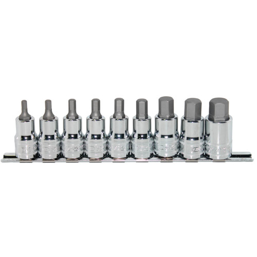 SP Tools 1/2 Dr Inhex Socket Rail Set Imperial 9pce