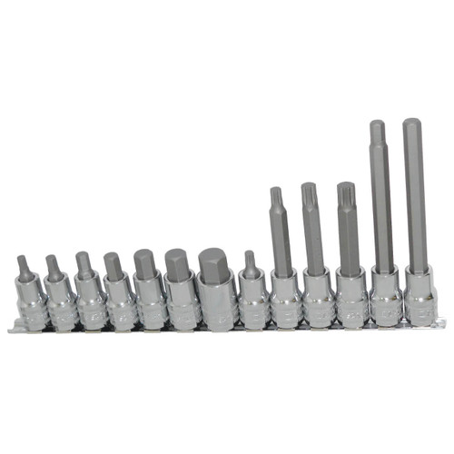 SP Tools 1/2 Dr Inhex/Spline Socket Rail Set Metric 13pce