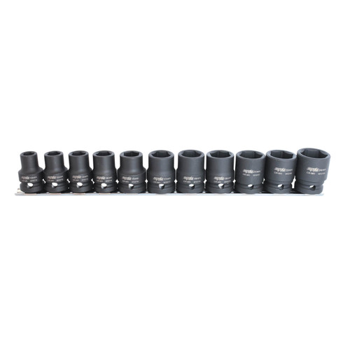 SP Tools 1/2 Dr 6pt Socket Rail Set Metric 11pce