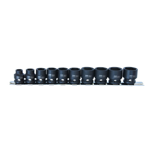 SP Tools 3/8 Dr 6pt Stubby Impact Socket Rail Set Metric 10pce