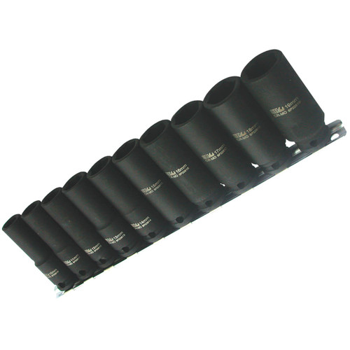 SP Tools 3/8 Dr 6pt Deep Impact Socket Rail Set Metric 10pce
