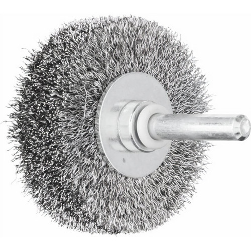 Pferd 50x15mm Shaft Mounted Crimped Steel Wire Brush