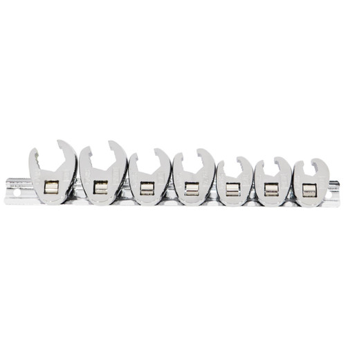 SP Tools 3/8 Dr Flare Crowfoot Nut Wrench Rail Set Imperial 7pce