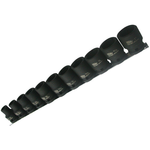 SP Tools 1/2 Dr 6pt Impact Socket Rail Set Imperial 11pce