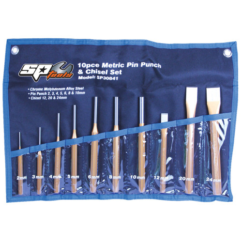SP Tools Pin Punch & Chisel Set 10pce SP Tools Pin Punch & Chisel Set 10pce