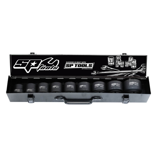 SP Tools 1” Dr 6pt Impact Socket Set Metric 9pce