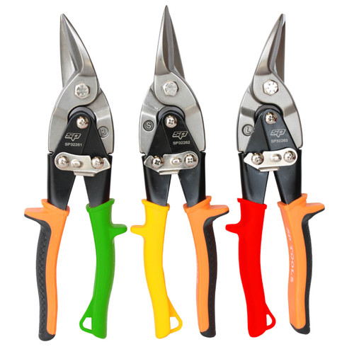 SP Tools 250mm Snip Aviation Red Left Cut