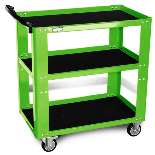 SP Tools 3 Shelf Green Professional Service Trolley