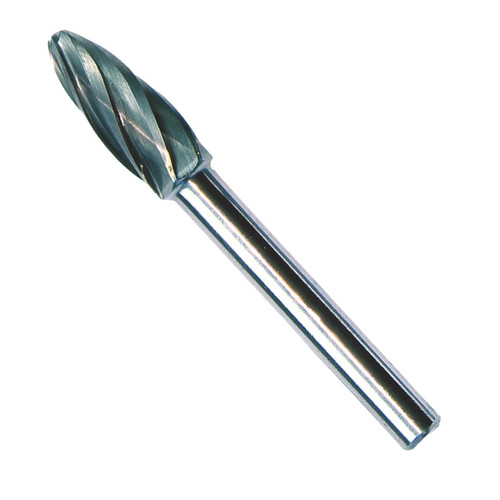 SP Tools 10x25mm Tree Radius End Carbide Burr 1/4 Shank Aluminium Cut