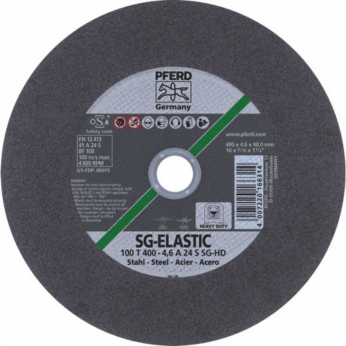 Pferd A24Q SG-HD 400x4.8x25 100T High Speed Cut Off Wheel