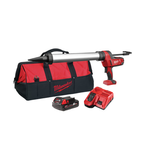 Milwaukee M18 Cordless 600ml Sausage Style Caulk Gun Kit (1x 2.0Ah)