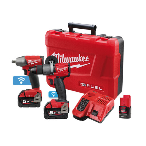 Milwaukee M18 Fuel One-Key Power Pack 2B2 (M18ONEPD2. M18ONEIWF12) Bonus M12B2