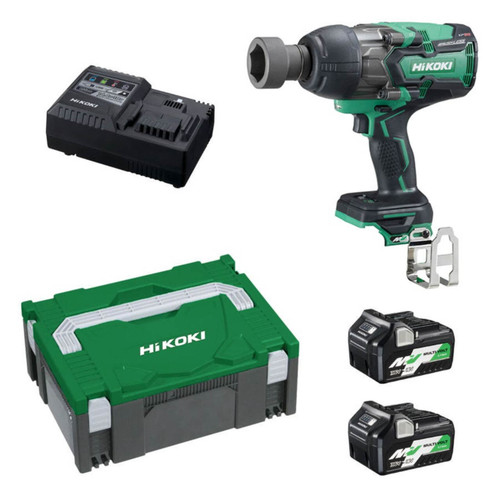 Hikoki 36V Li-Ion Cordless Brushless MultiVolt IP56 19mm Impact Wrench Combo Kit