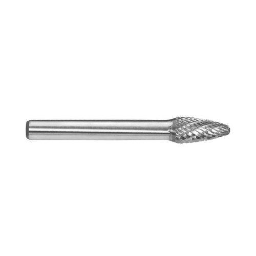 Alpha 5/16x 3/4 Flame Carbide Burr 1/4 Shank Carded Alpha 5/16x 3/4 Flame Carbide Burr 1/4 Shank Carded