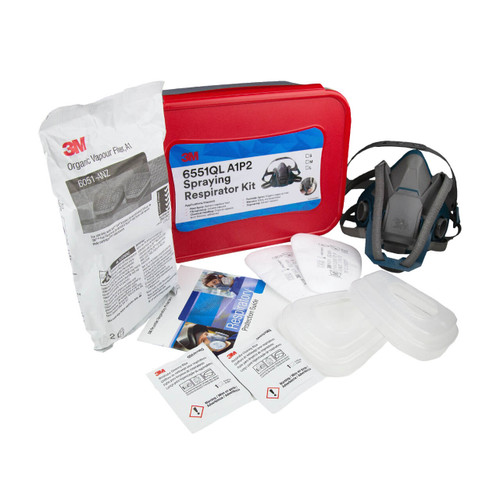 3M 6551QL Spraying Kit-A1P2 Medium Half Face Starter Kit