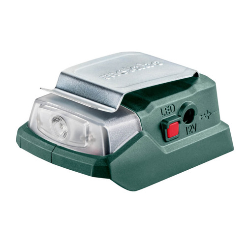 Metabo PowerMaxx PA 12V Power Adapter with 12 V Connection, 5 V USB Port & LED Light