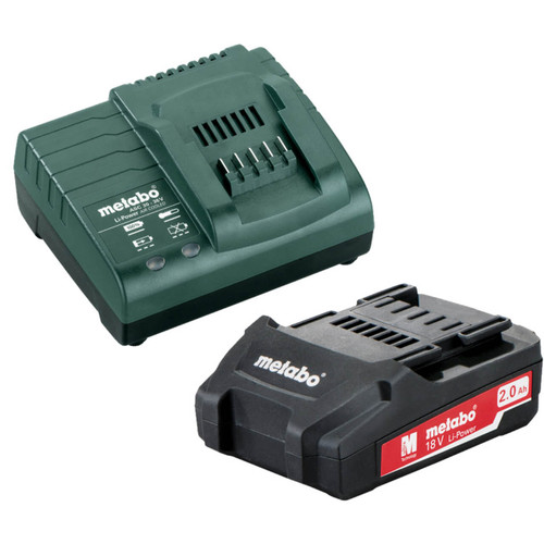 Metabo HJA Power Pack 18V Li-ion Compact Battery Pack 1 x 2.0 Ah + ASC 30-36 V Air-cooled Charger
