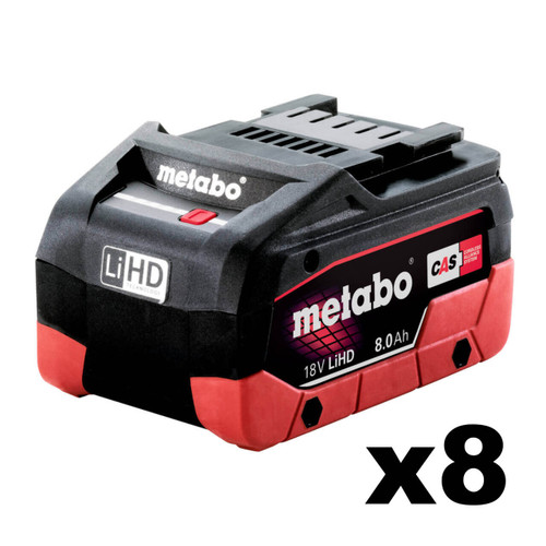 Metabo 8.0 LiHD BOX 18V LiHD Battery Pack 8.0 Ah Bulk 8