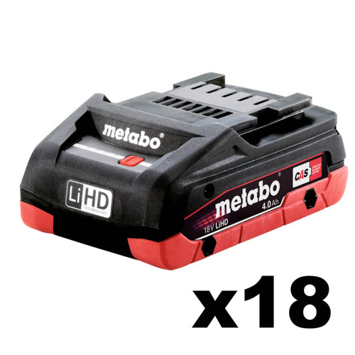 Metabo 4.0 LiHD BOX 18V LiHD Battery Pack 4.0 Ah Bulk 18