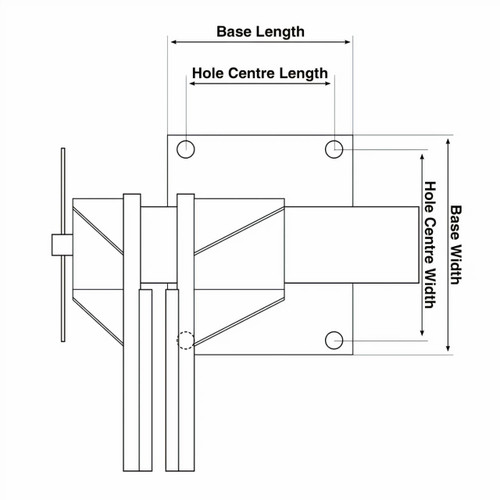 ITM Fabricated Steel Bench Vice Offset Jaw 125mm