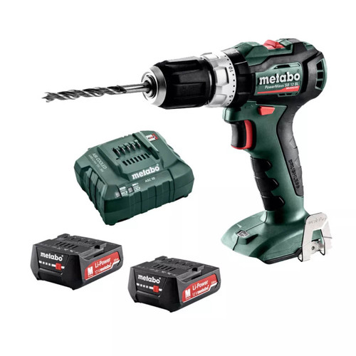 Metabo SB 12 BL PC 2.0 K PowerMaxx 12V Brushless Hammer Drill Kit 45 Nm